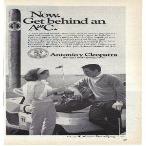 1967 A&C Antonio y Cleopatra Golfing Get Behind Vintage Magazine Print Ad/Poster